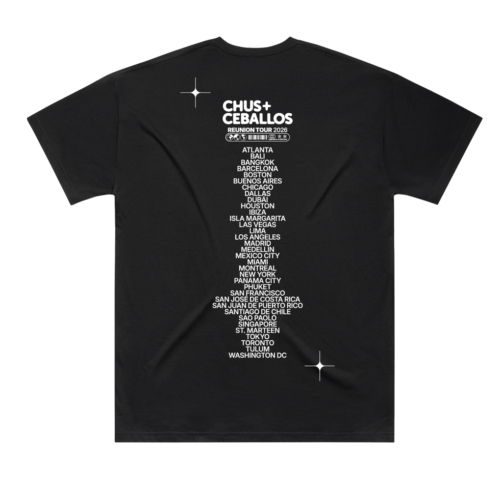 Chus & Ceballos Reunion Tour 2026 Tee - Black