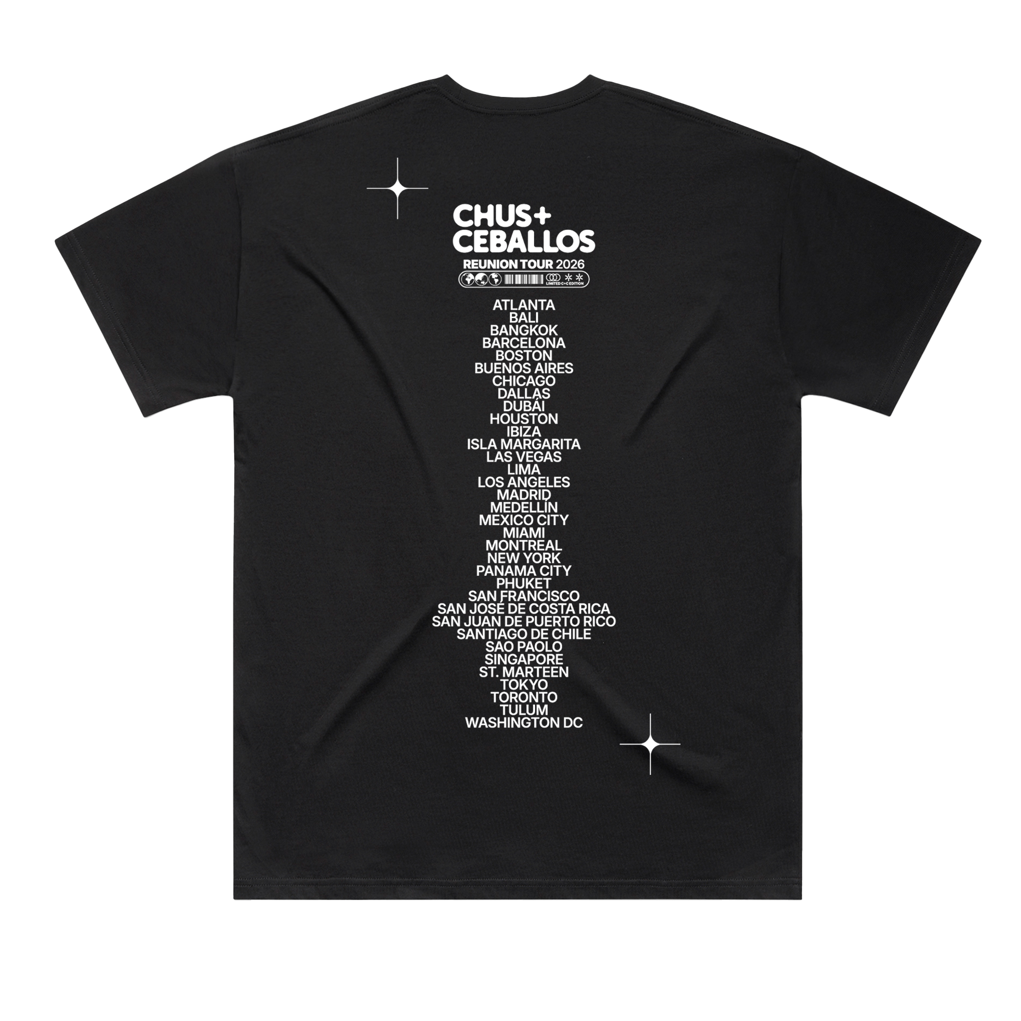 Chus & Ceballos Reunion Tour 2026 Tee - Black