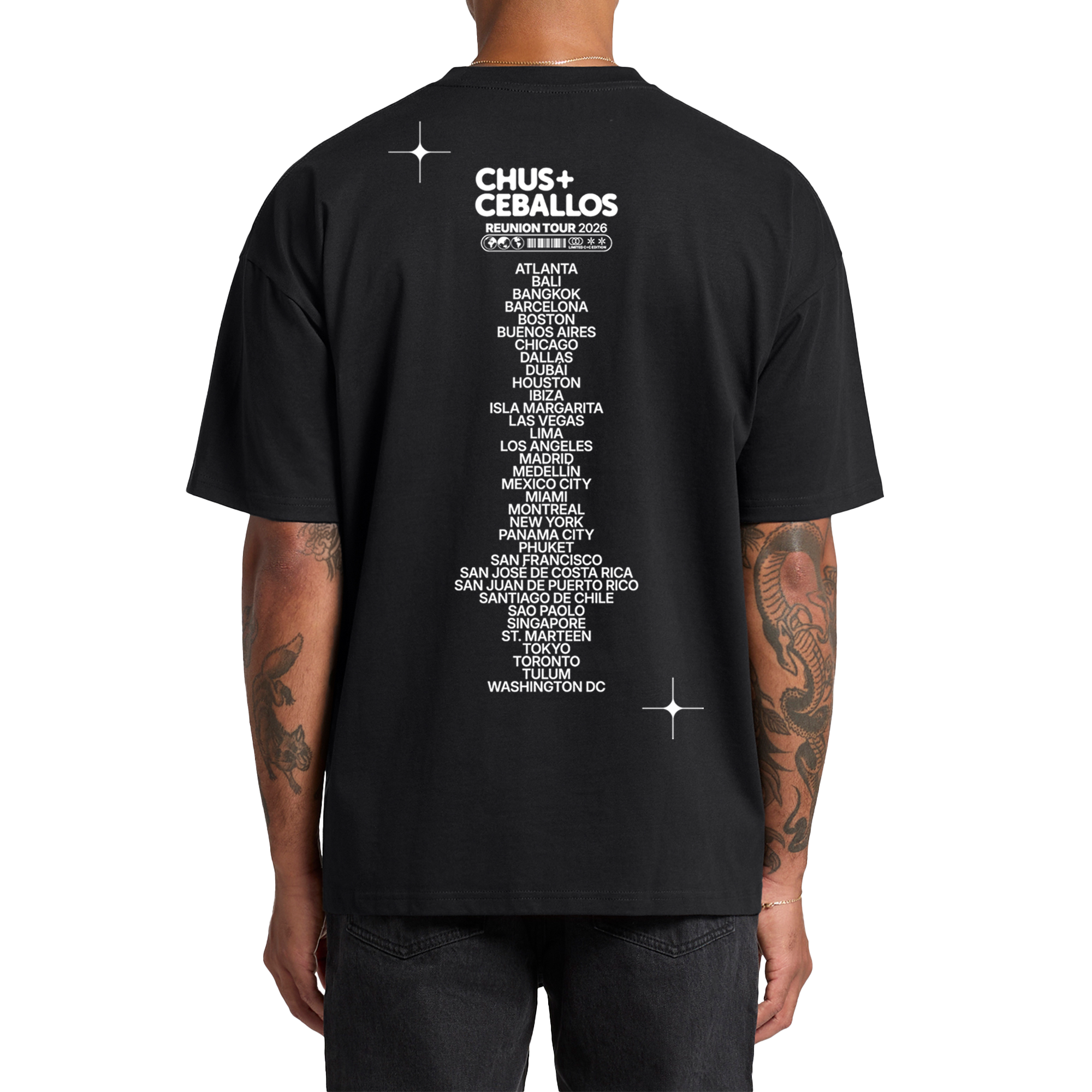 Chus & Ceballos Reunion Tour 2026 Tee - Black